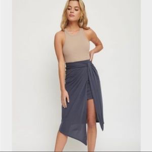 NEW twist front midi skirt